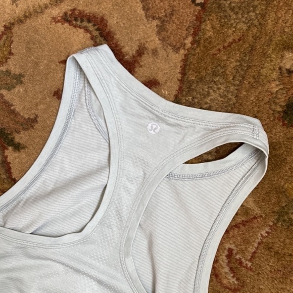 Lululemon Racerback Tank Top Ruched Sides Soft Sage green. - Picture 9 of 11